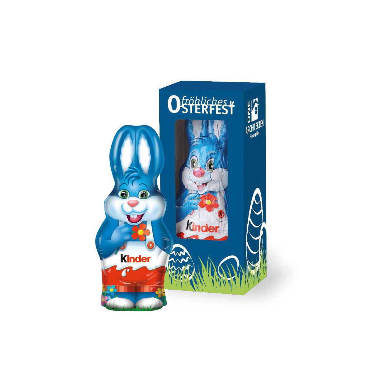 Kinder Schokoladen-Hase in individueller Werbekartonage