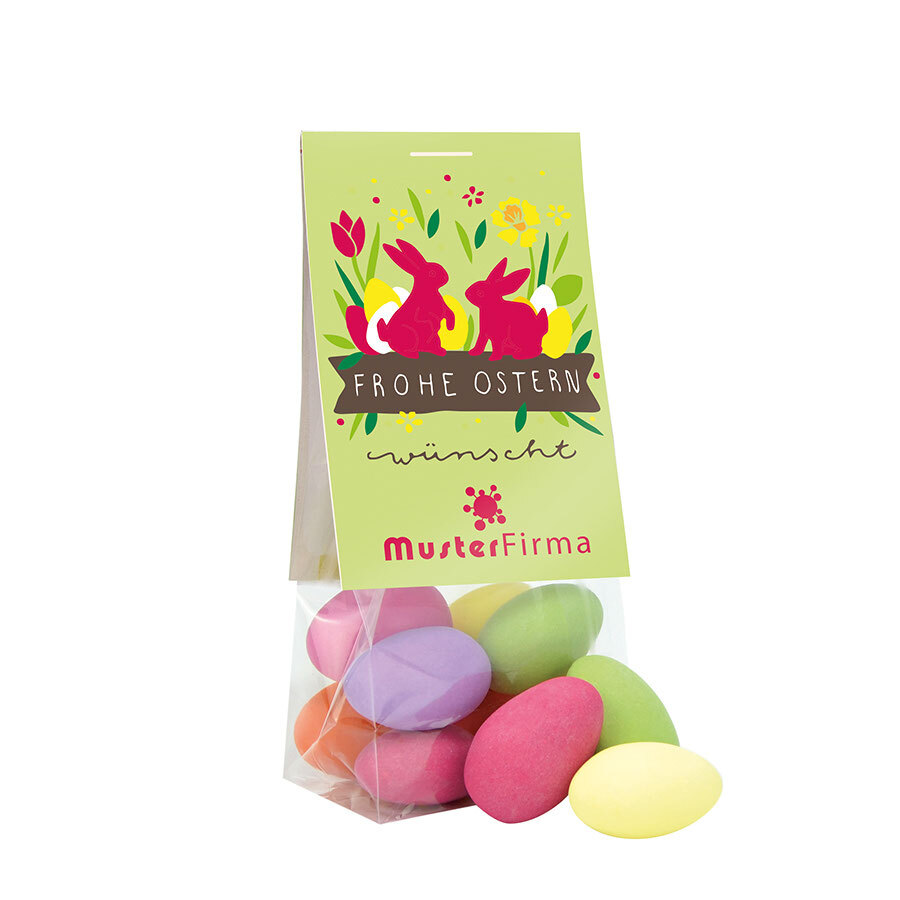 Naschbeutel Ostereier mit fruchtiger Zuckerummantelung