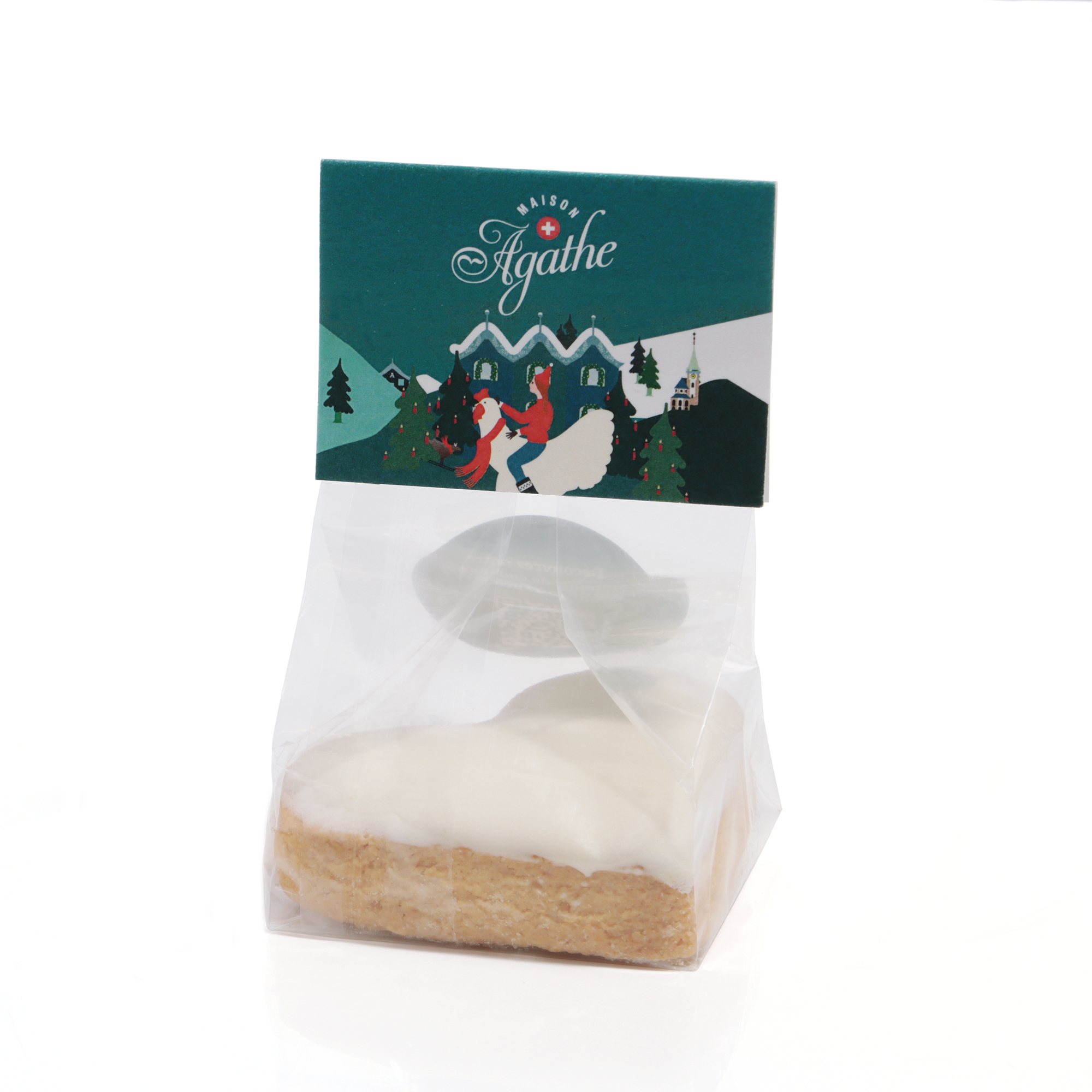 Agathé orange cookie Swiss Made with personalized rider