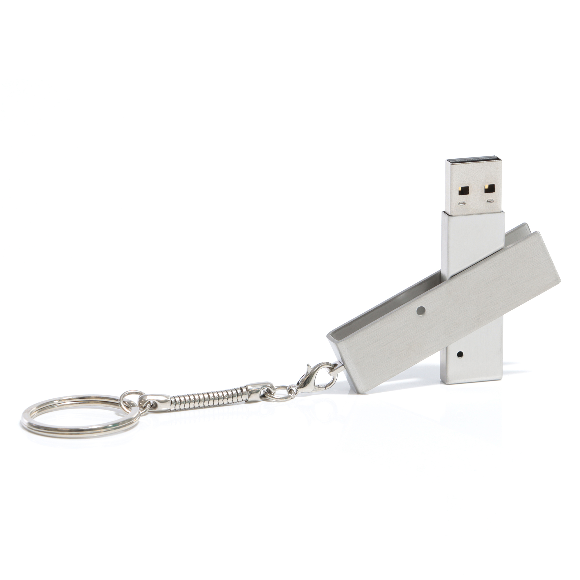 USB Memory Stick aus Metall mit Schlüsselring