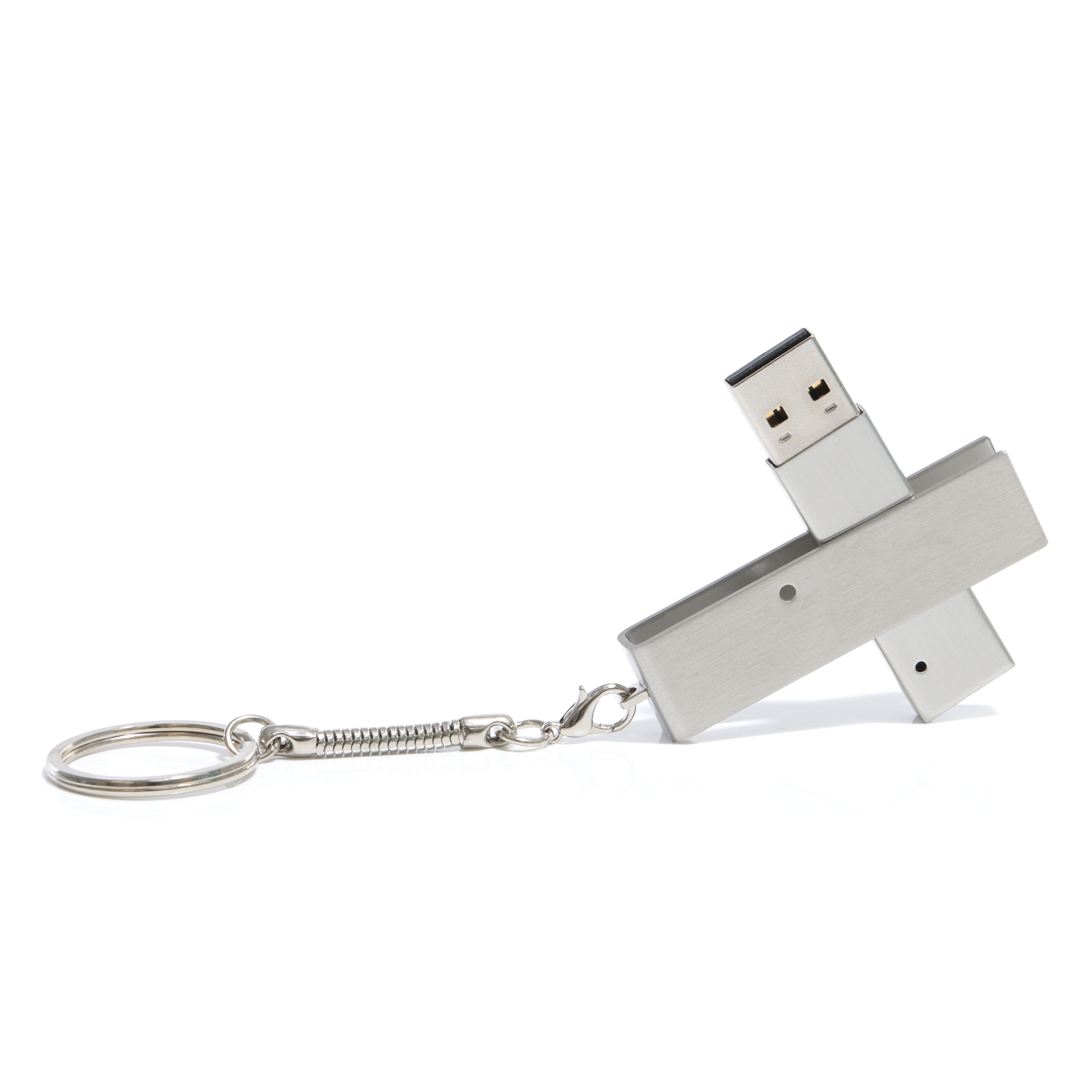 USB Memory Stick aus Metall mit Schlüsselring