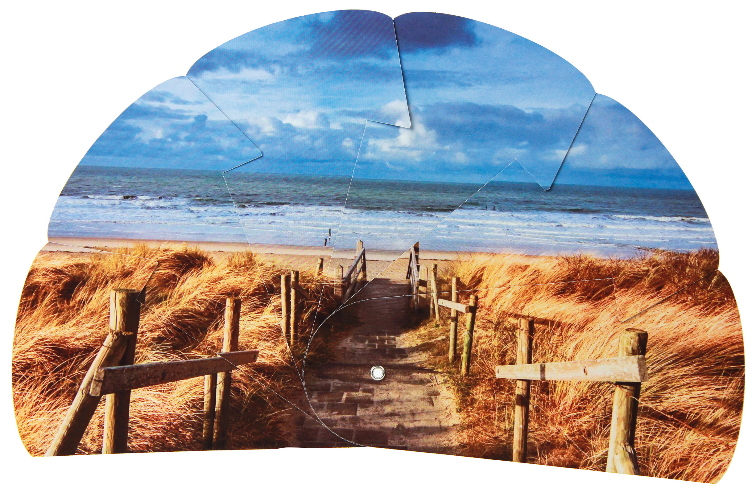 Foldable segment hand fan fully printable