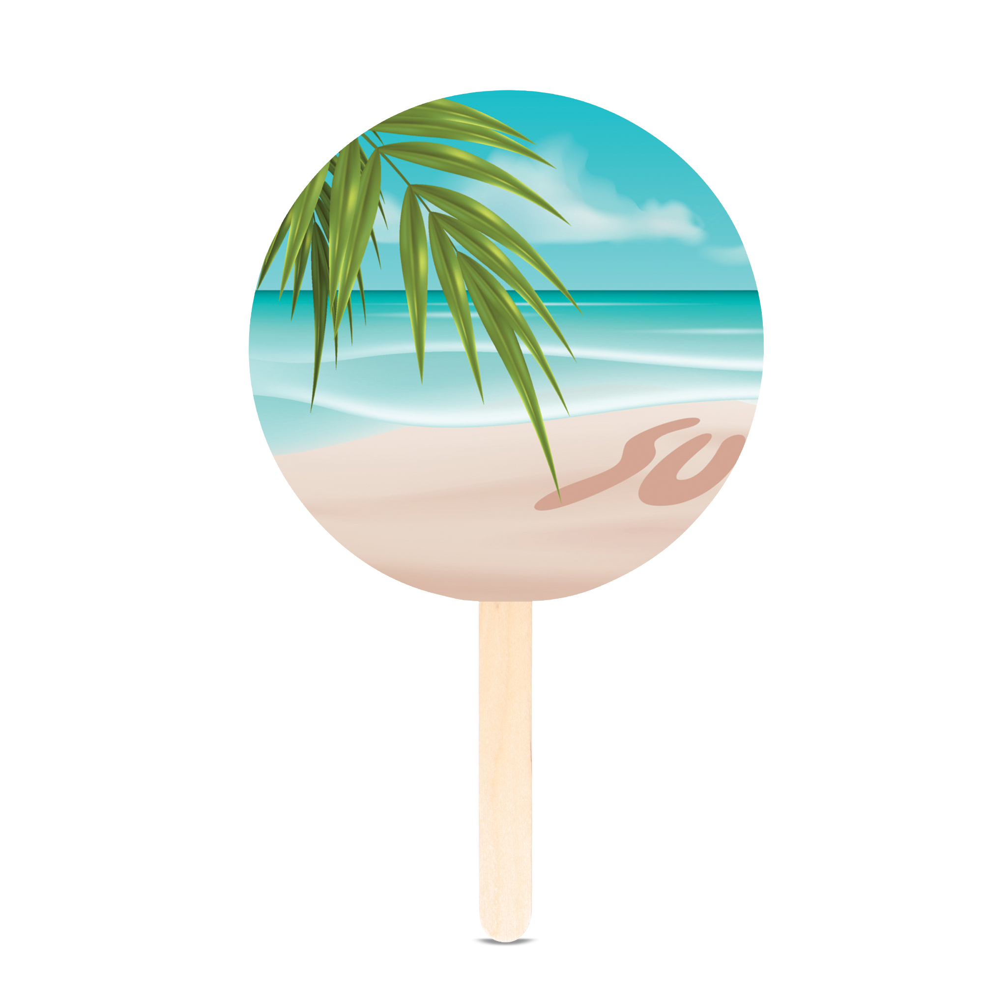 FSC hand fan with wooden handle Customized Design