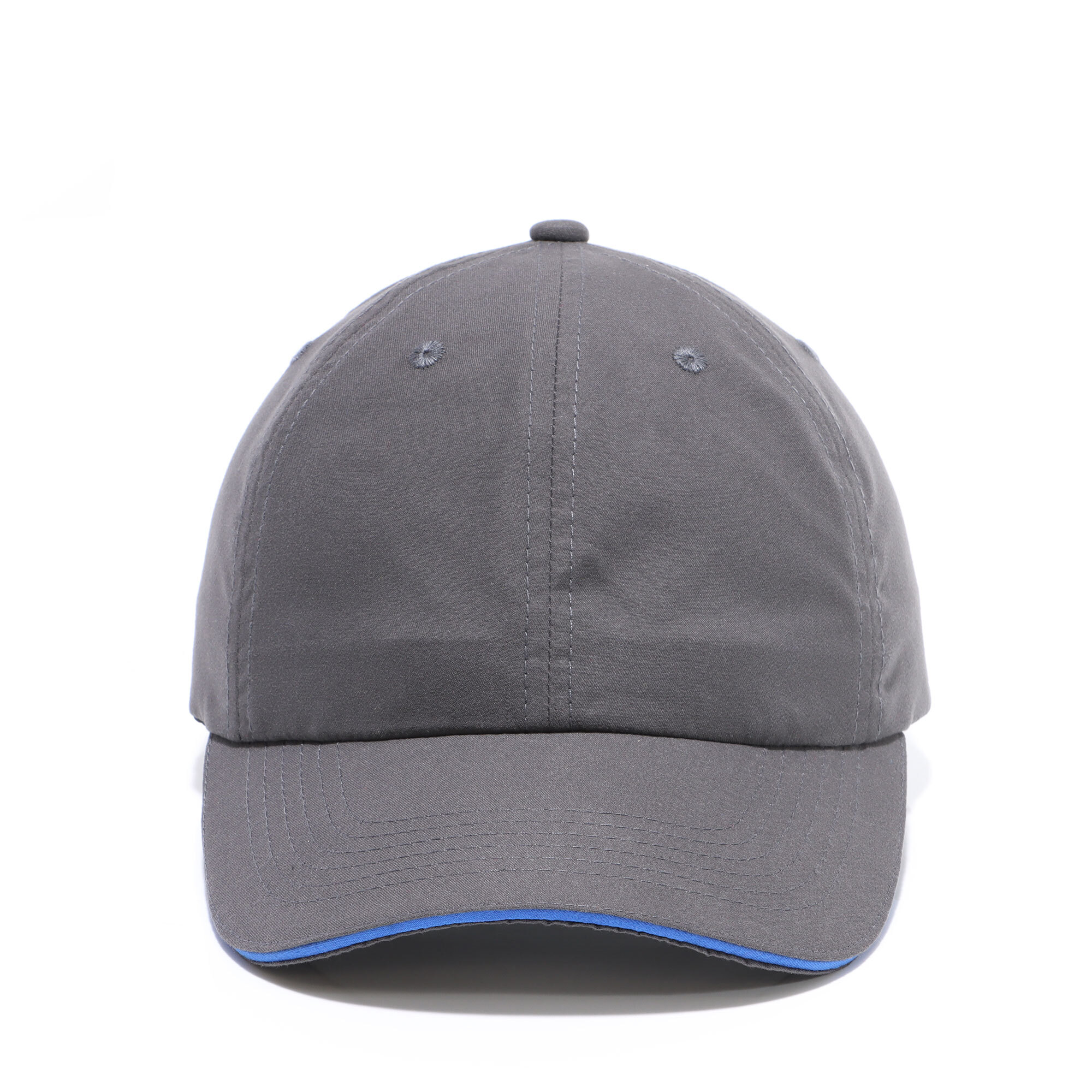 Casquette baseball microfibre 6 panneaux en polyester avec visière sandwich