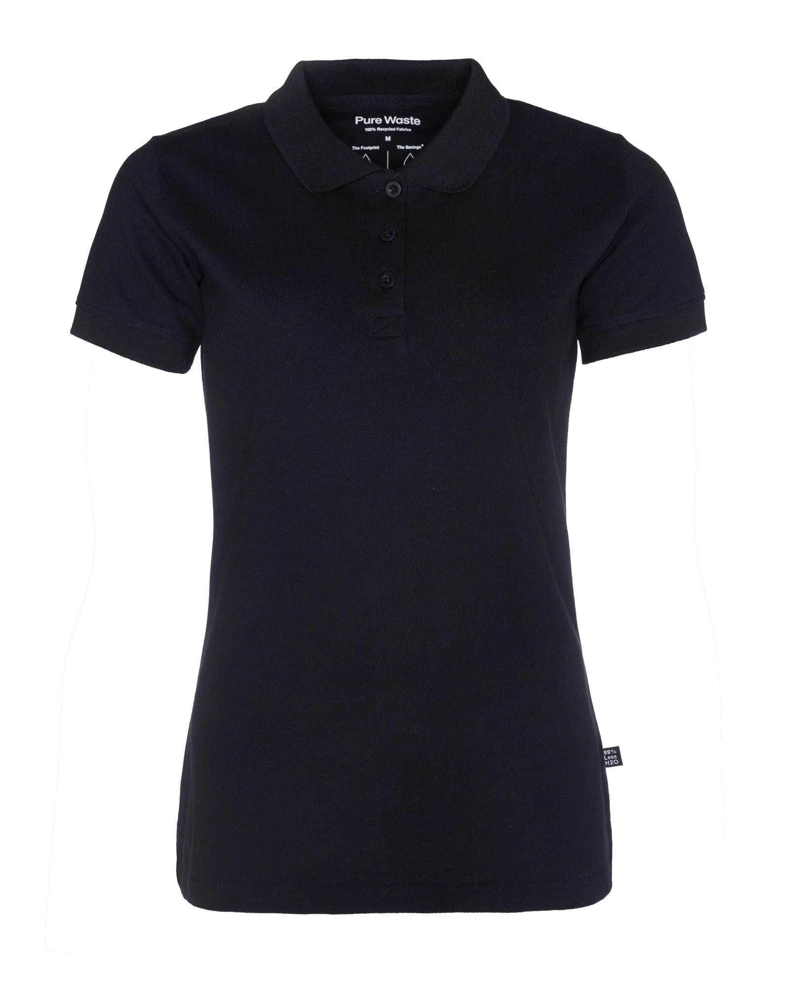 Pure Waste ladies polo shirt rec. cotton/rPET 220 g/m²