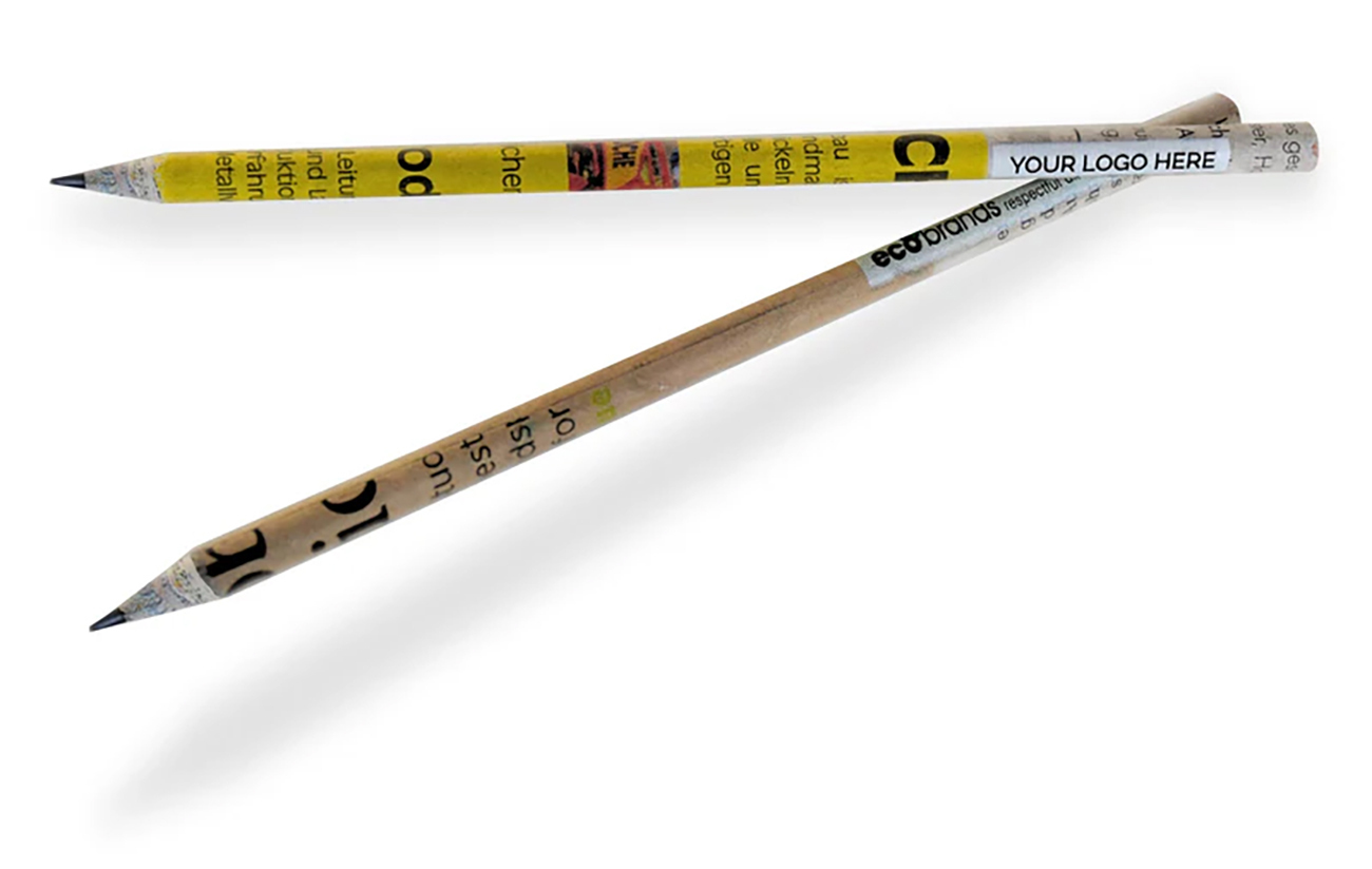 Upcycling pencils from German-language newspapers