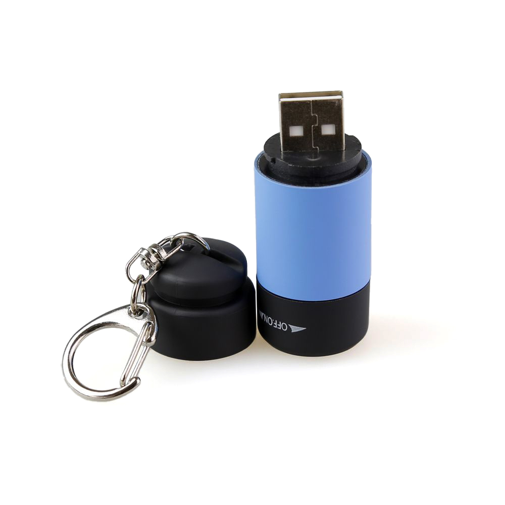 Mini USB LED flashlight made of soft-touch plastic