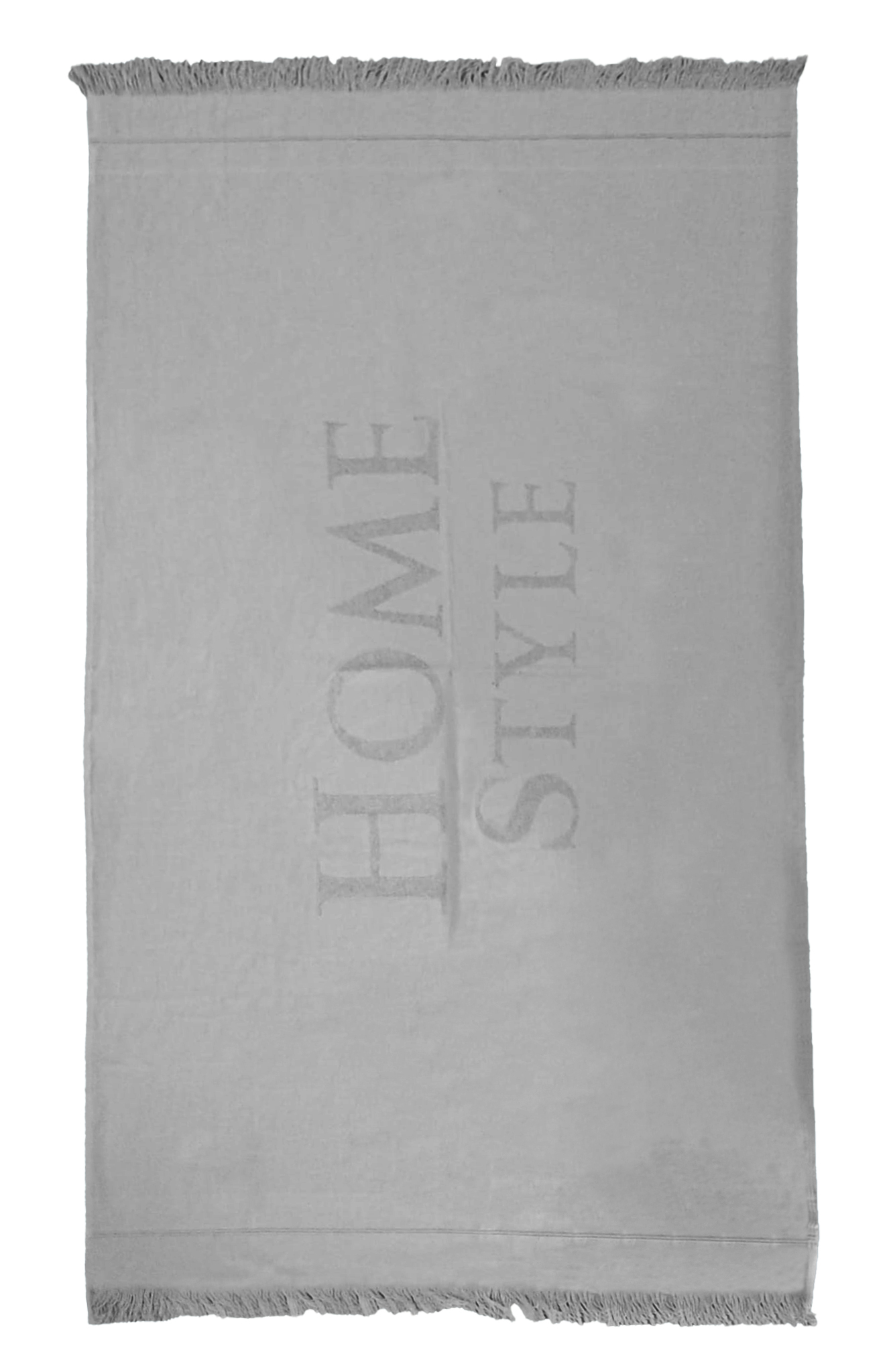 Serviette de bain Single Terry avec franges & logo en relief 100 x 180 cm | 330 g/m