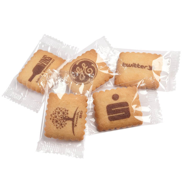 Bedruckter Butterkeks mit Vanillegeschmack