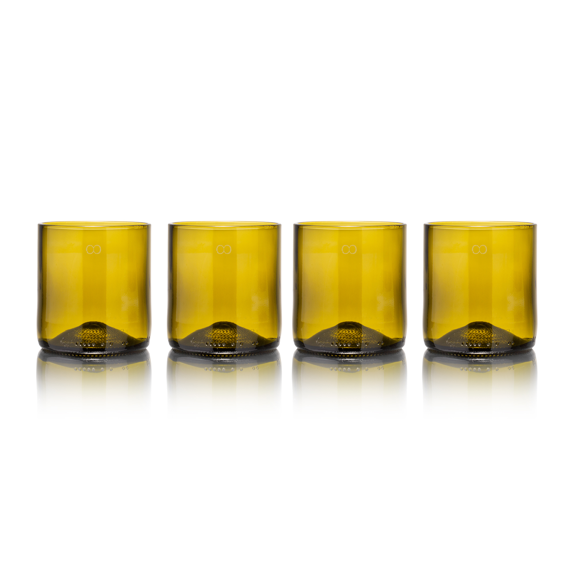 Drinking glass set of 4 made from upcycled glass 175 ml