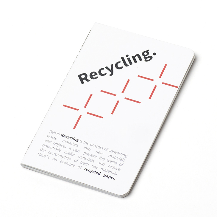 Notizheft Mini aus Recyclingpapier Made in EU