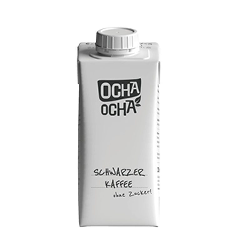 Black coffee in a Tetra Pak