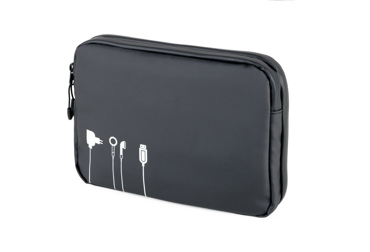 Troika Kabeltasche Troika Black Tech Pouch 2