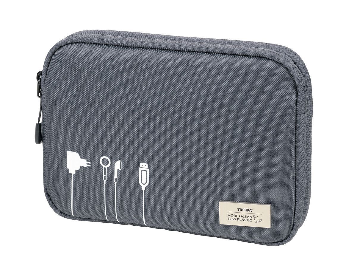 Troika Pochette pour câbles Blue Cycle Tech Pouch 2 en rPET