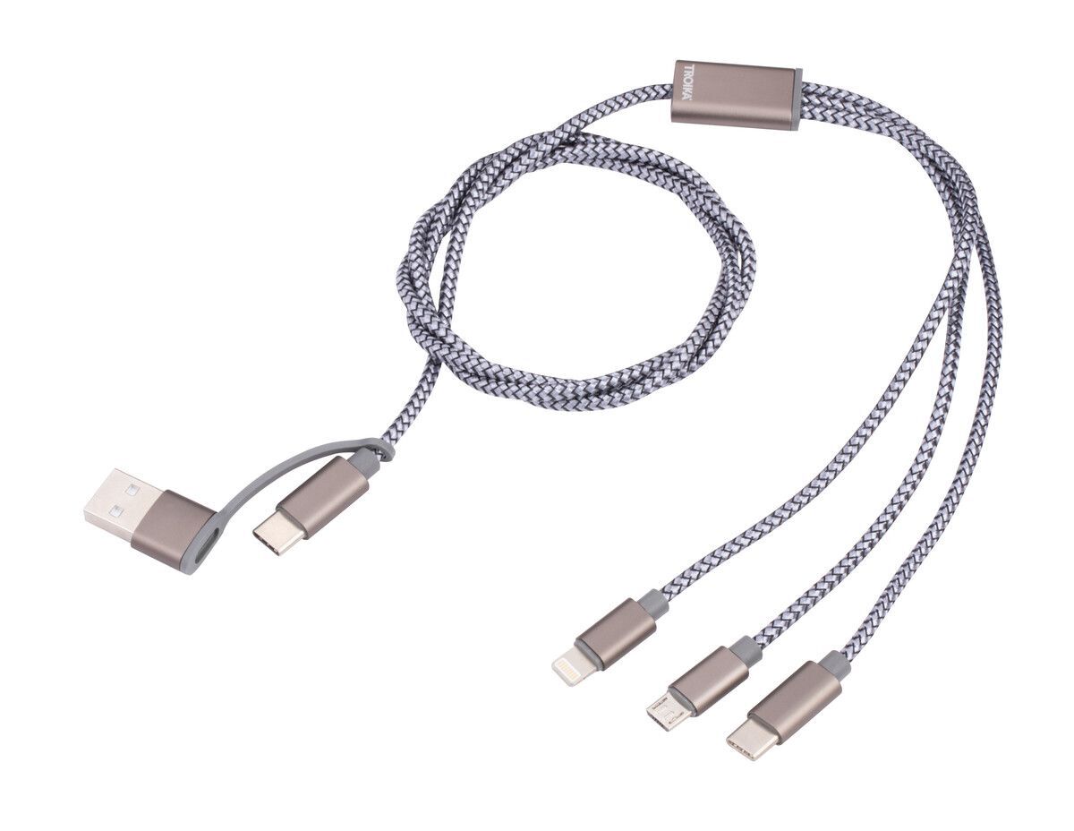 Câble de chargement USB Troika 3 en 1 Trident