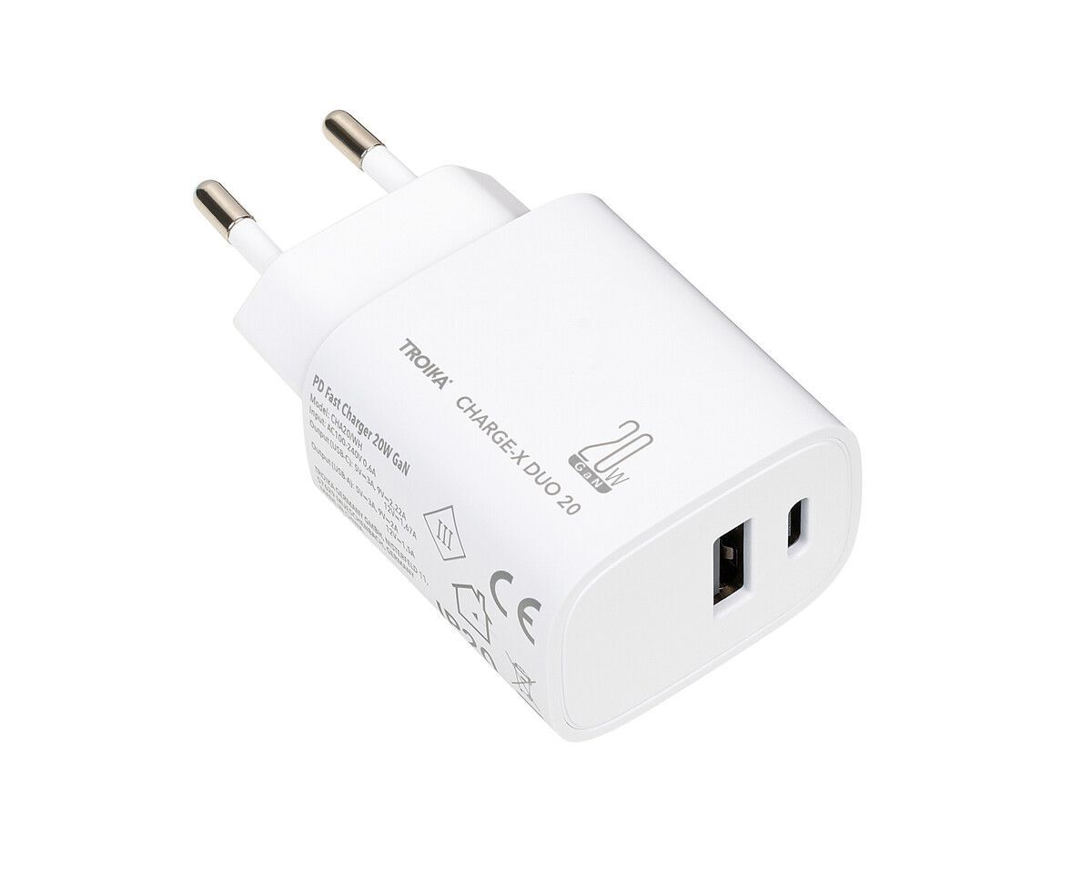 Chargeur mural Charge-X Duo 20 de Troika