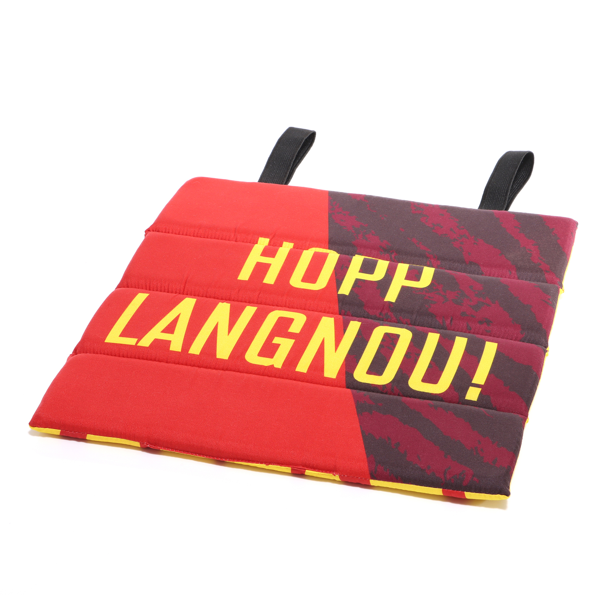 Foldable polyester seat cushion with all-round printability