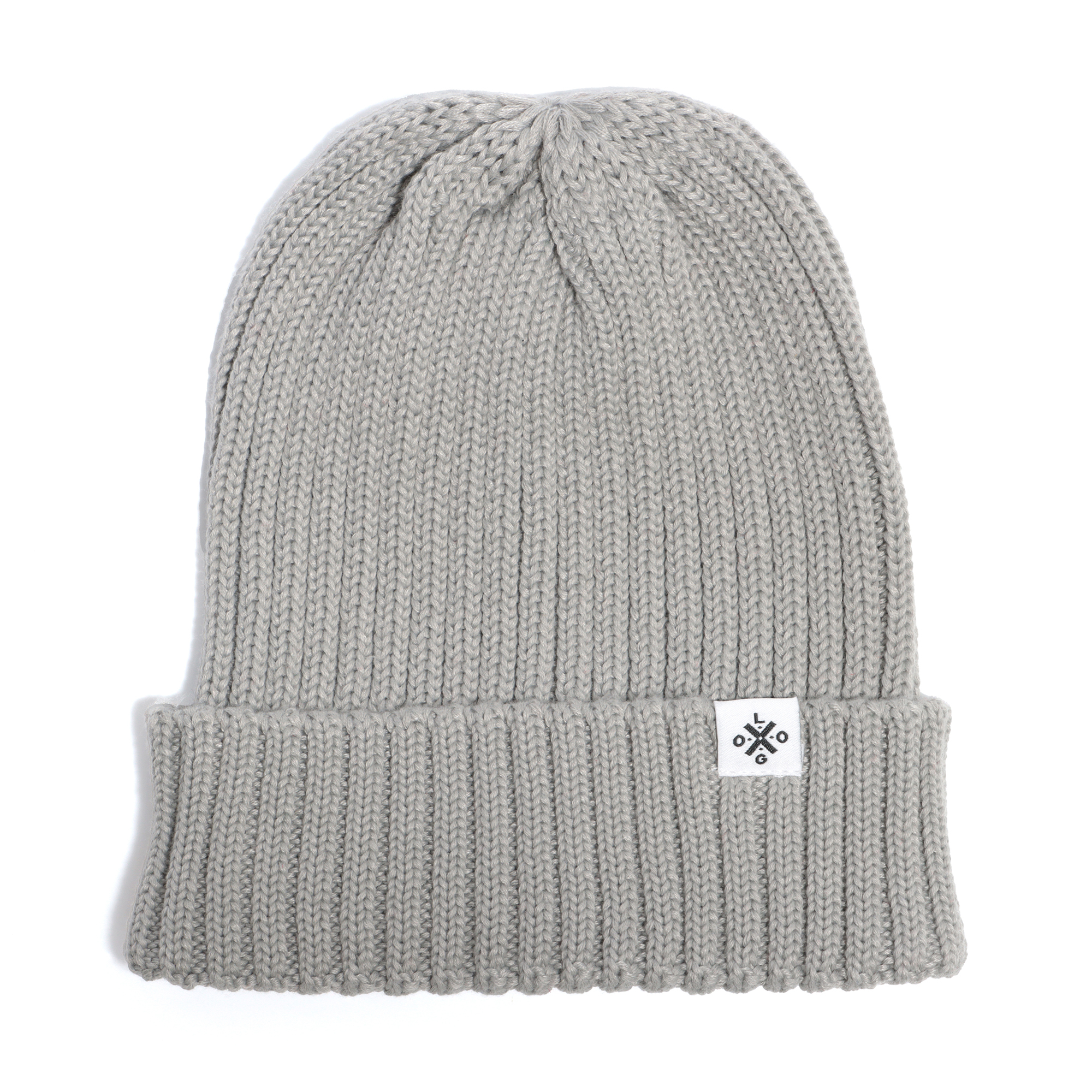 Bonnet tricoté en polyester recyclé avec étiquette tissée