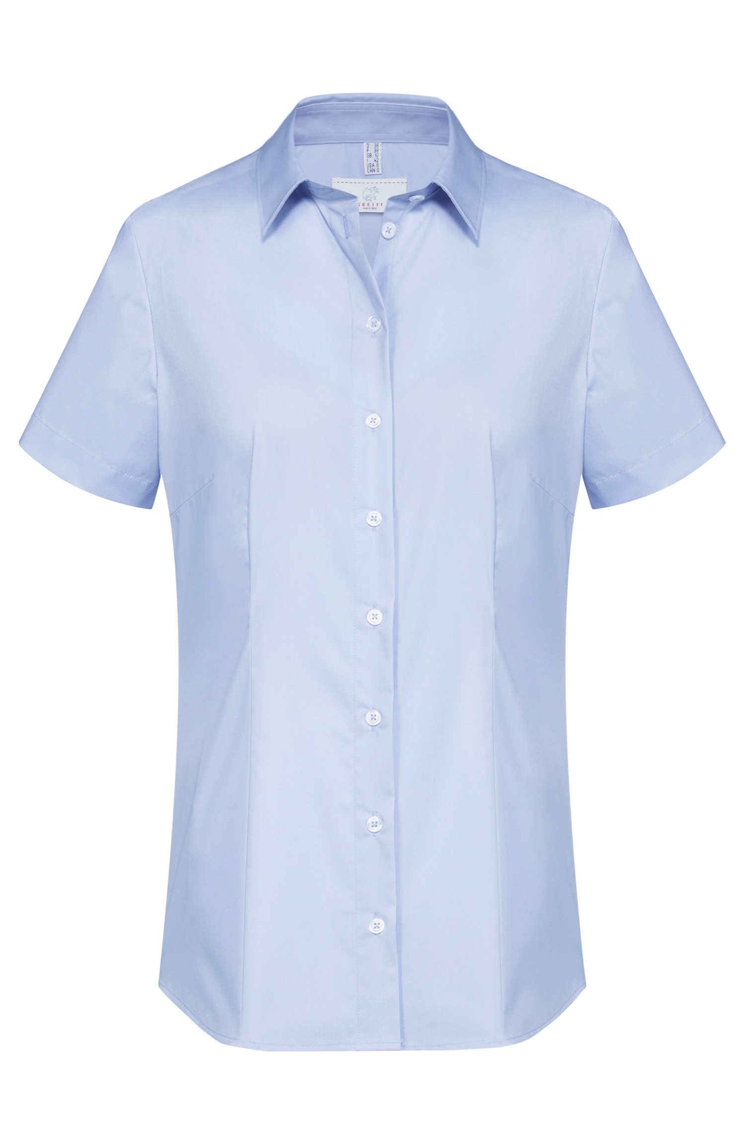 Greiff Damen Bluse KA Regular Fit Baumwolle/Polyester 130 g/m²