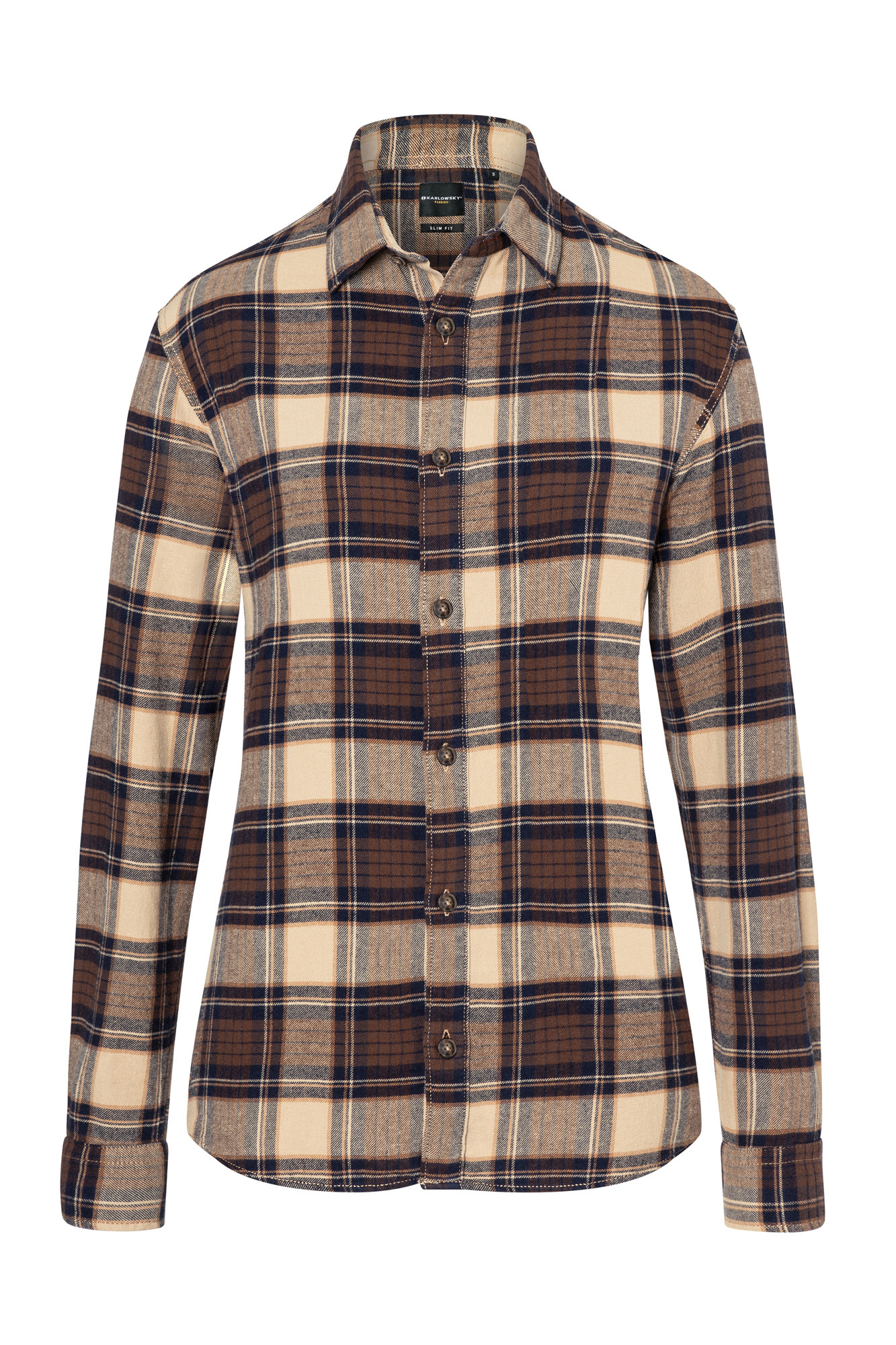 Karlowsky Damen Karobluse Polyester/Baumwolle 110 g/m²