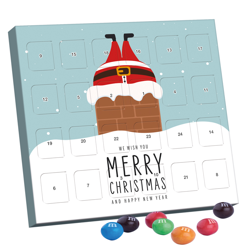 M&M's Crispy Tisch-Adventskalender in FSC Karton