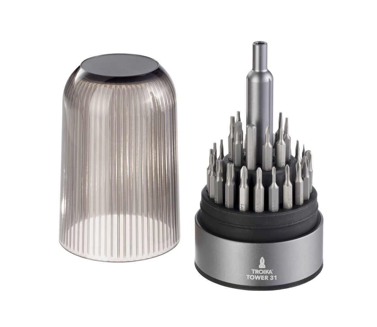 Jeu d'embouts Troika 30 pièces dans un porte-embouts magnétique