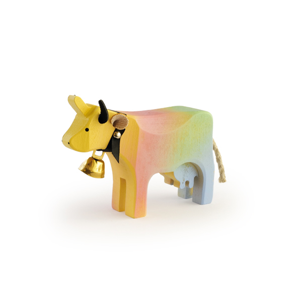 Trauffer Kuh Muhnicorn aus FSC-Lindenholz Swiss Made handgefertigt
