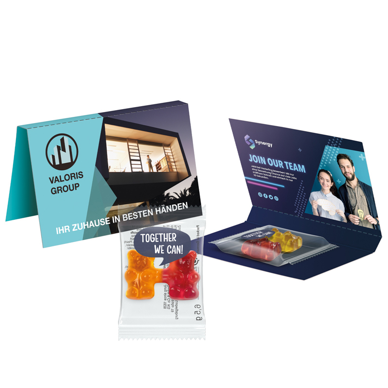 Trolli Team fruit gum in promotional card Made in Germany 6.5 g