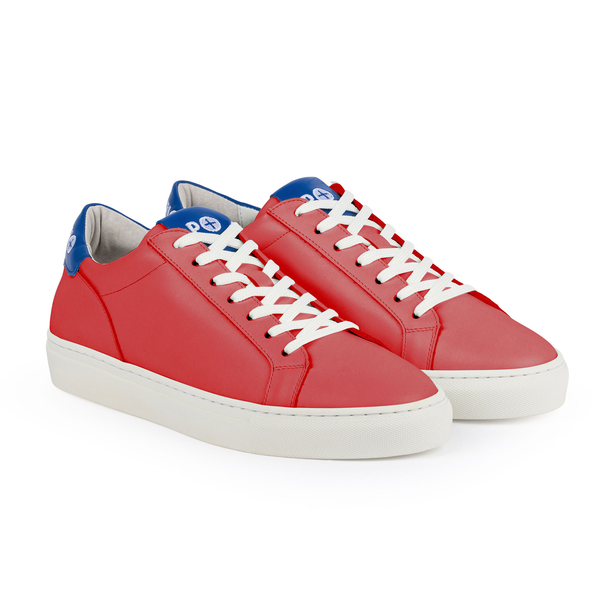 Nappa leather sneaker with 30% recycled rubber sole Made in EU