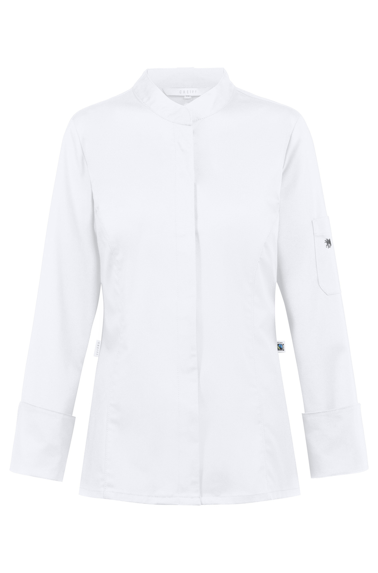 Greiff Damen Kochjacke Polyester/Baumwolle/Elastolefin 200 g/m²