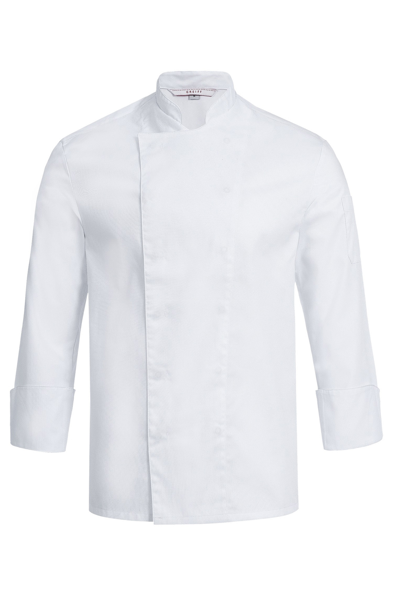 Greiff Herren Kochjacke verdeckte Druckknöpfe Polyester/Baumwolle 210 g/m²