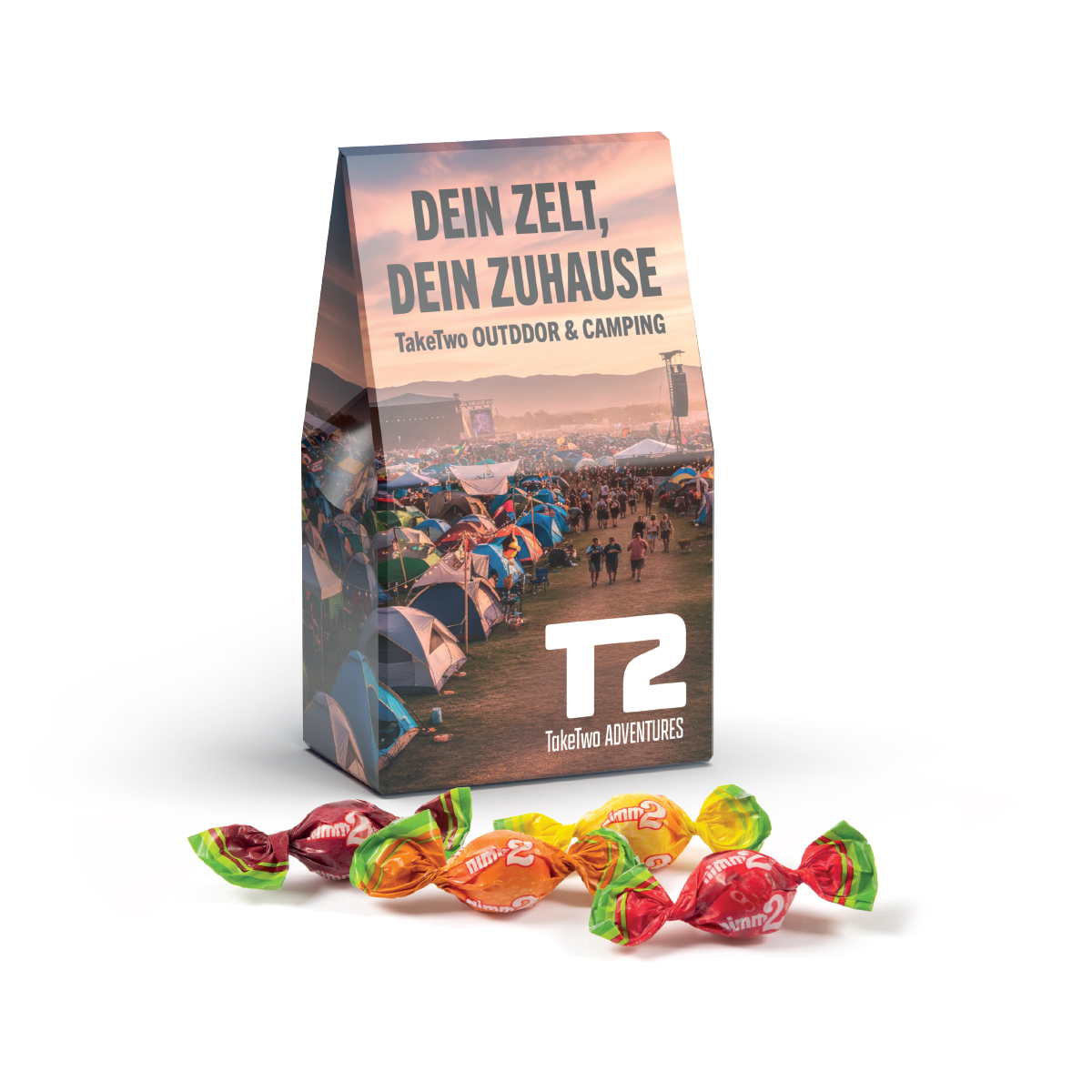 Standboden-Kartonage aus FSC-Karton mit diversen Befüllmöglichkeiten 6 x 10,1 x 3,9 cm