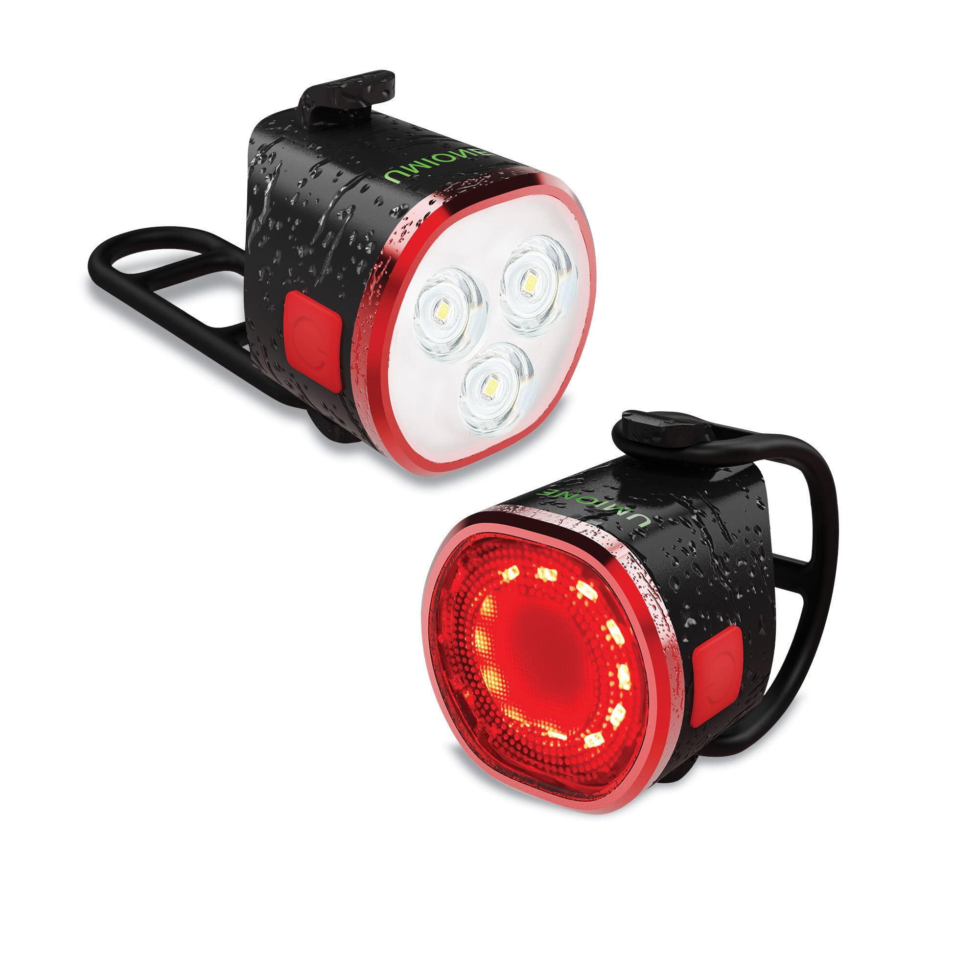 Fahrradlampen Set 2-teilig mit 3 Lichtfunktionen