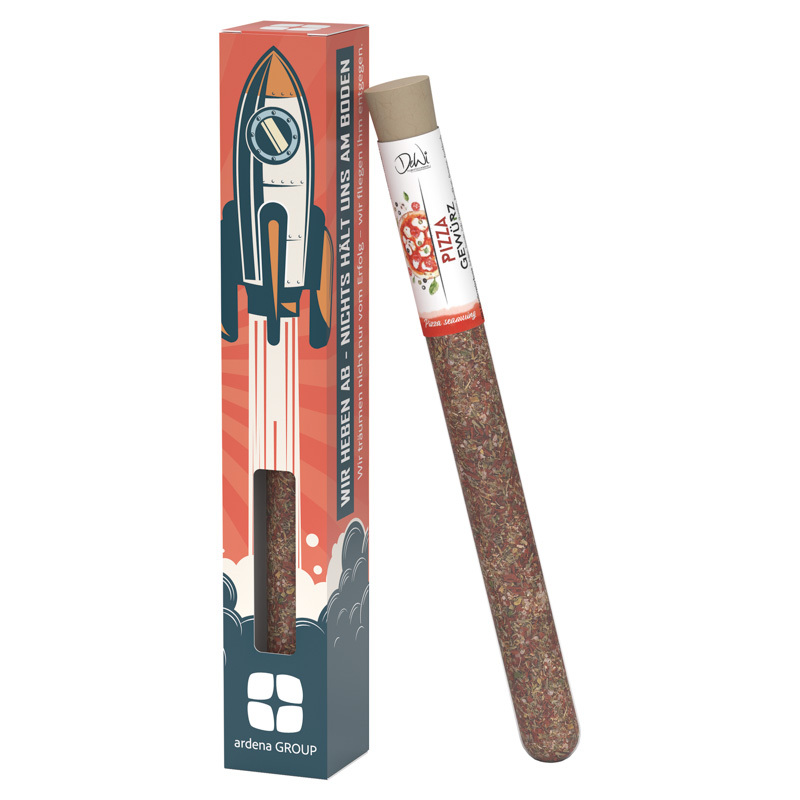 Gewürzmischung in Reagenzglas & personalisierbarer Verpackung 2,8 x 17,8 x 2,8 cm