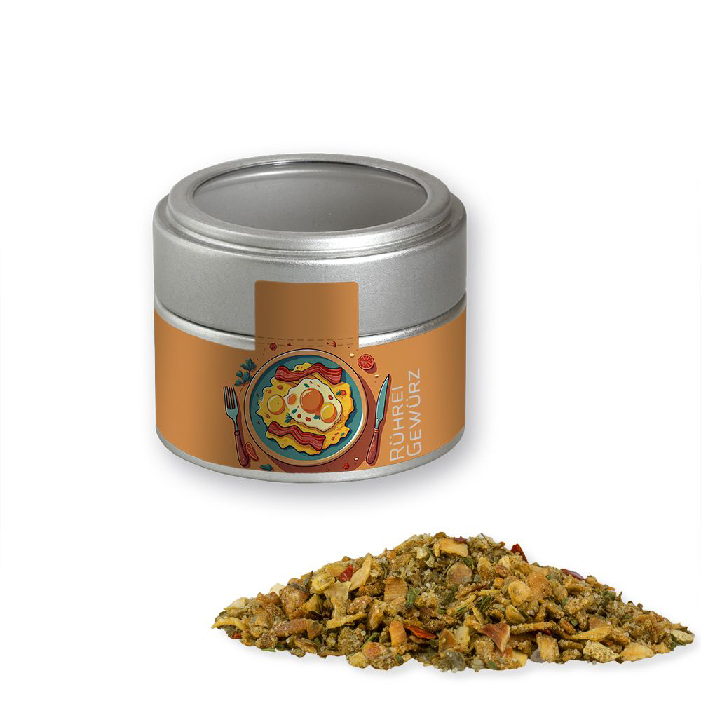 Rührei-Gewürz in Metalldose mit Sichtfenster vegan 60 g