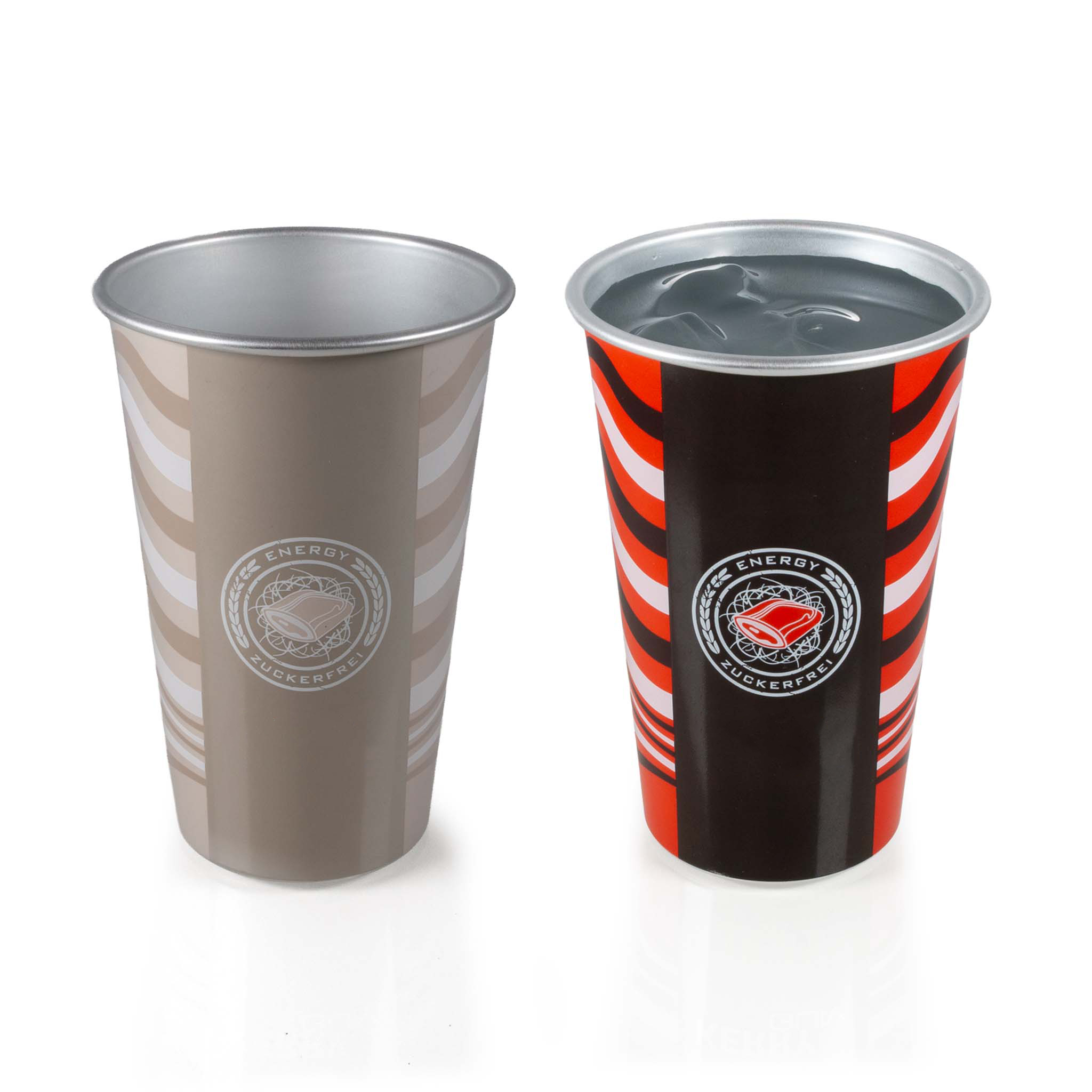 Farbwechsel-Thermobecher 470 ml aus Aluminium personalisierbar