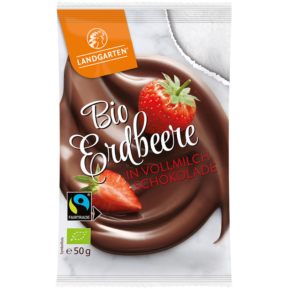 Bio Erdbeeren in Vollmilch-Schokolade 3 Grössen Made in Europe