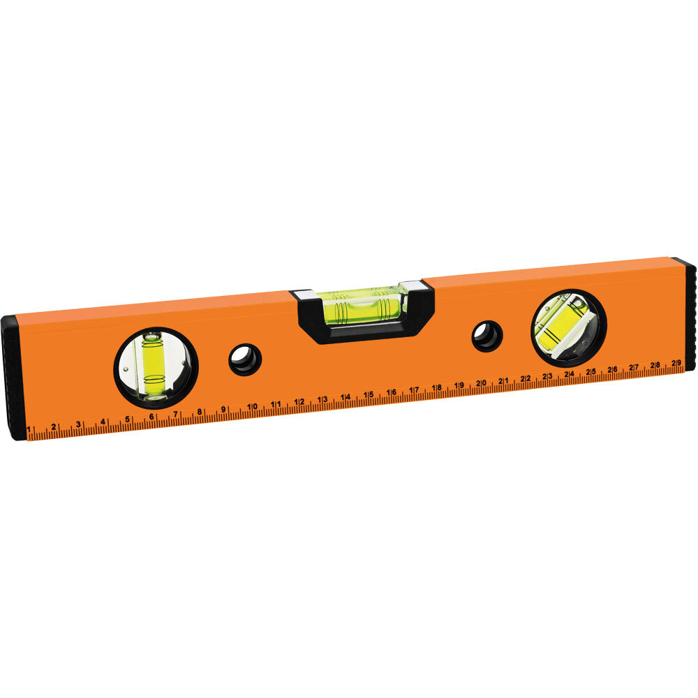 Spirit level 3 reading rings integrated strong magnets abrasion-resistant measuring scale 30 cm