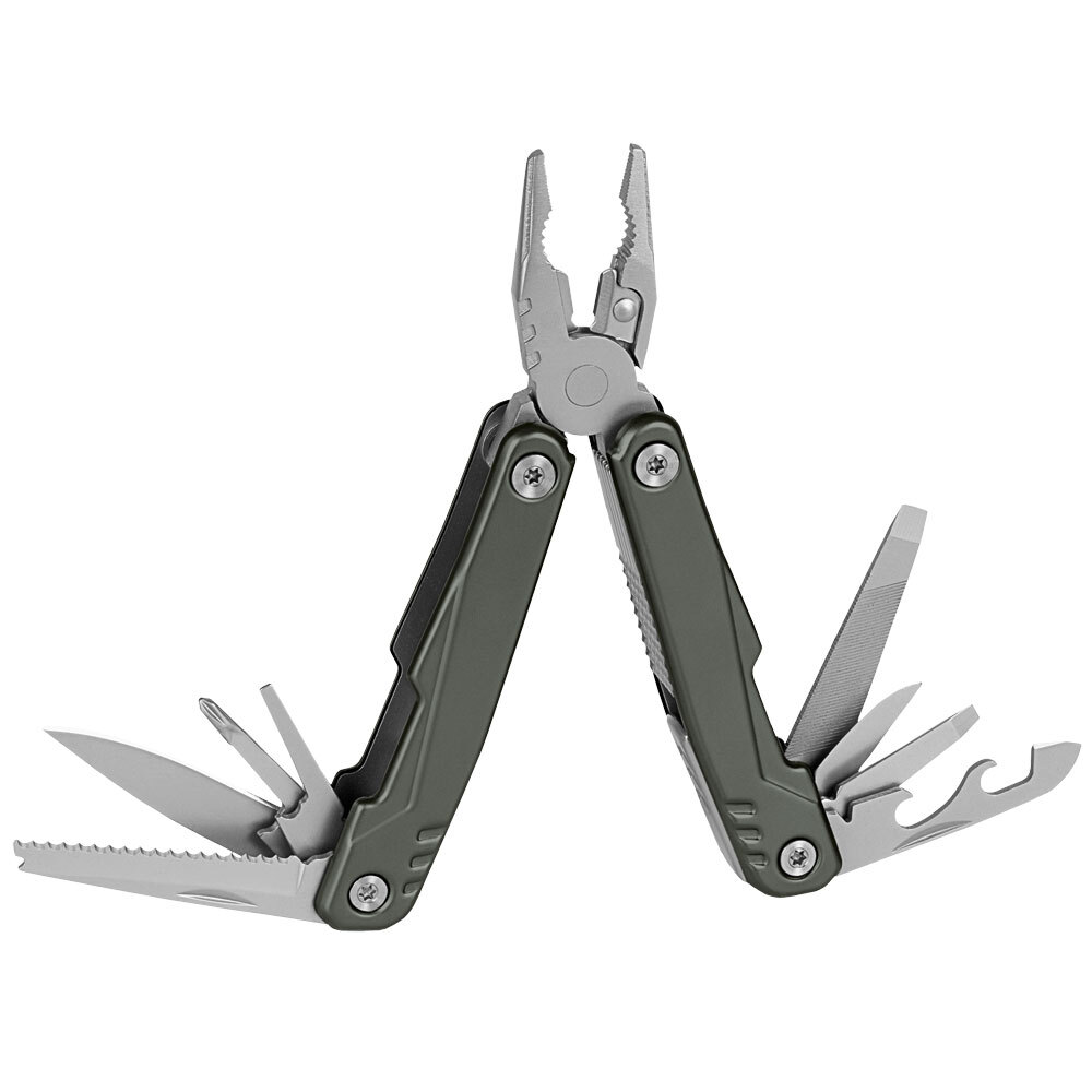 Multitool mit Verriegelungsschutz und innenliegenden Feder 13 Funktionen