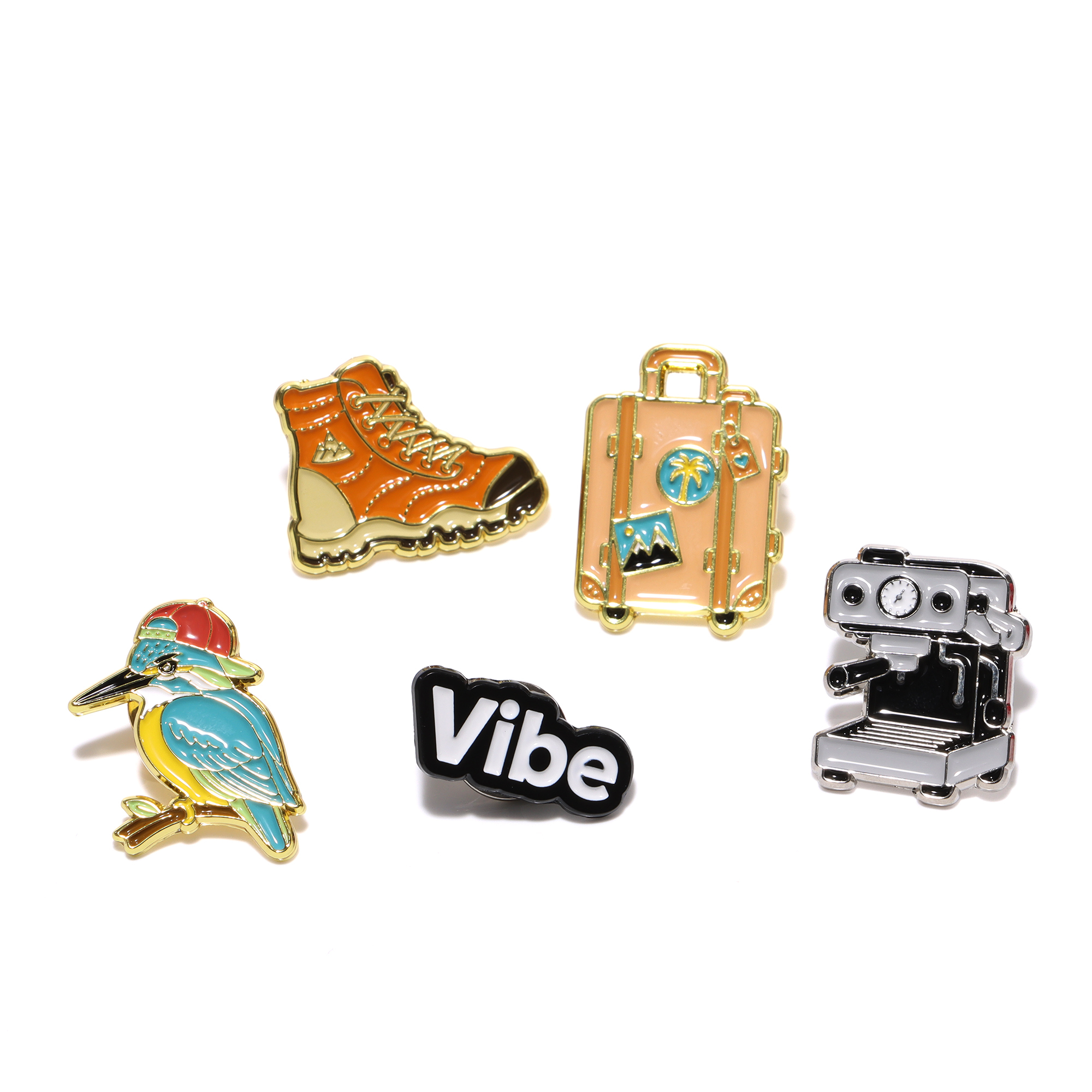 Customized brass pin with soft enamel