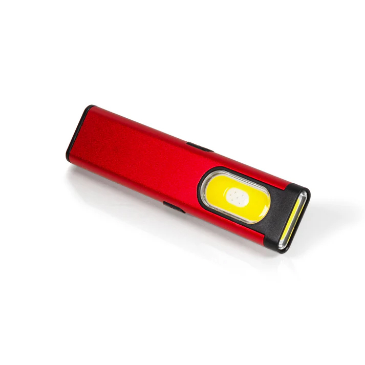COB and LED flashlight with magnet and clip 450 mAh up to max. 350 lumen