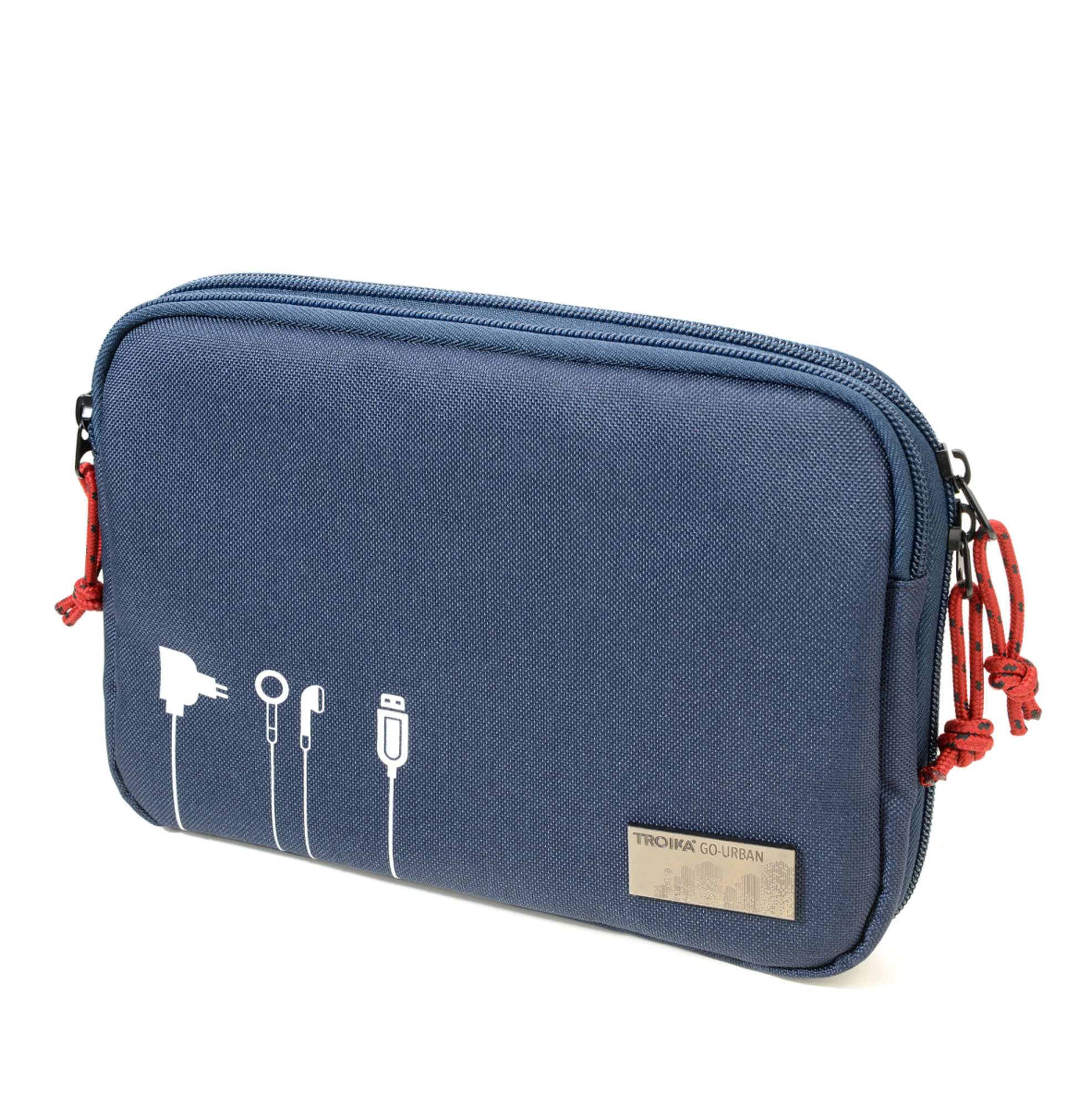 TROIKA® Cable Pouch Go Urban Tech Pouch 2 | 23.5 x 17 x 3.5 cm | 1.4 l
