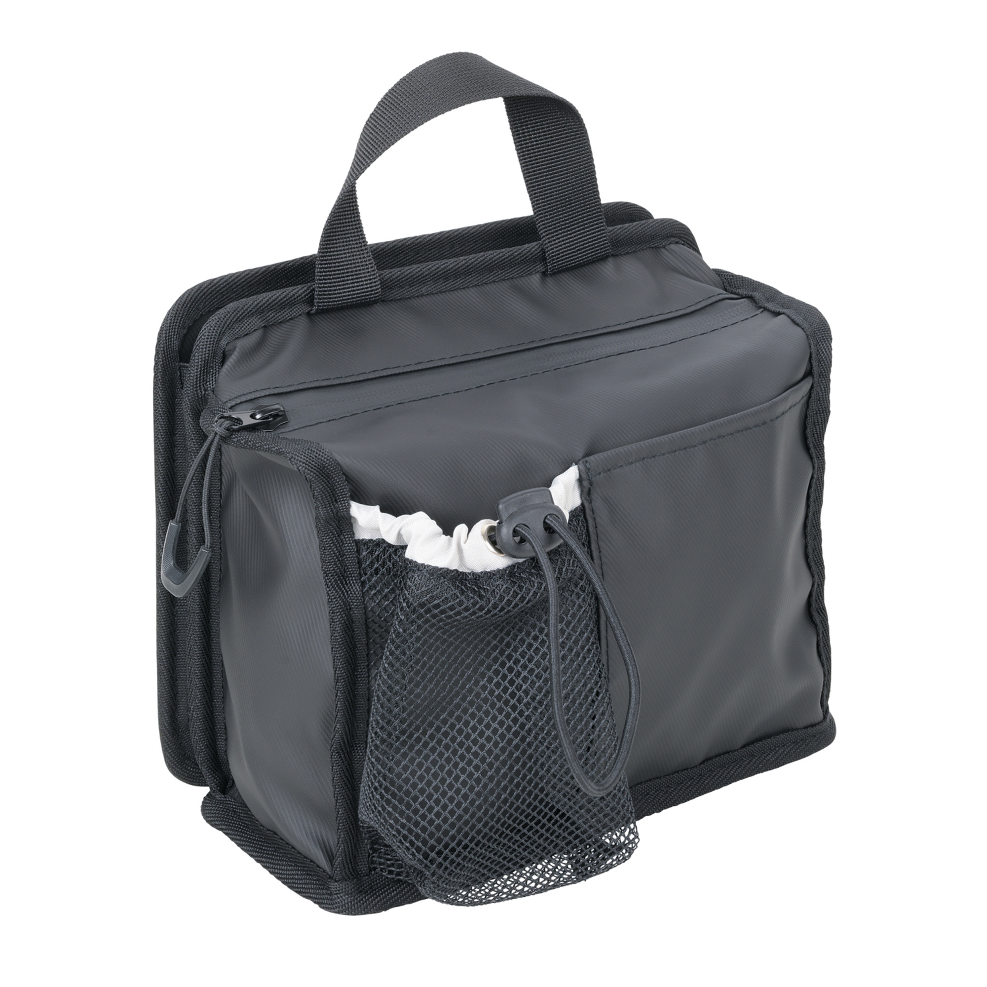 TROIKA® Trolley Organizer Black On Top with Trolley Loop, 4 l
