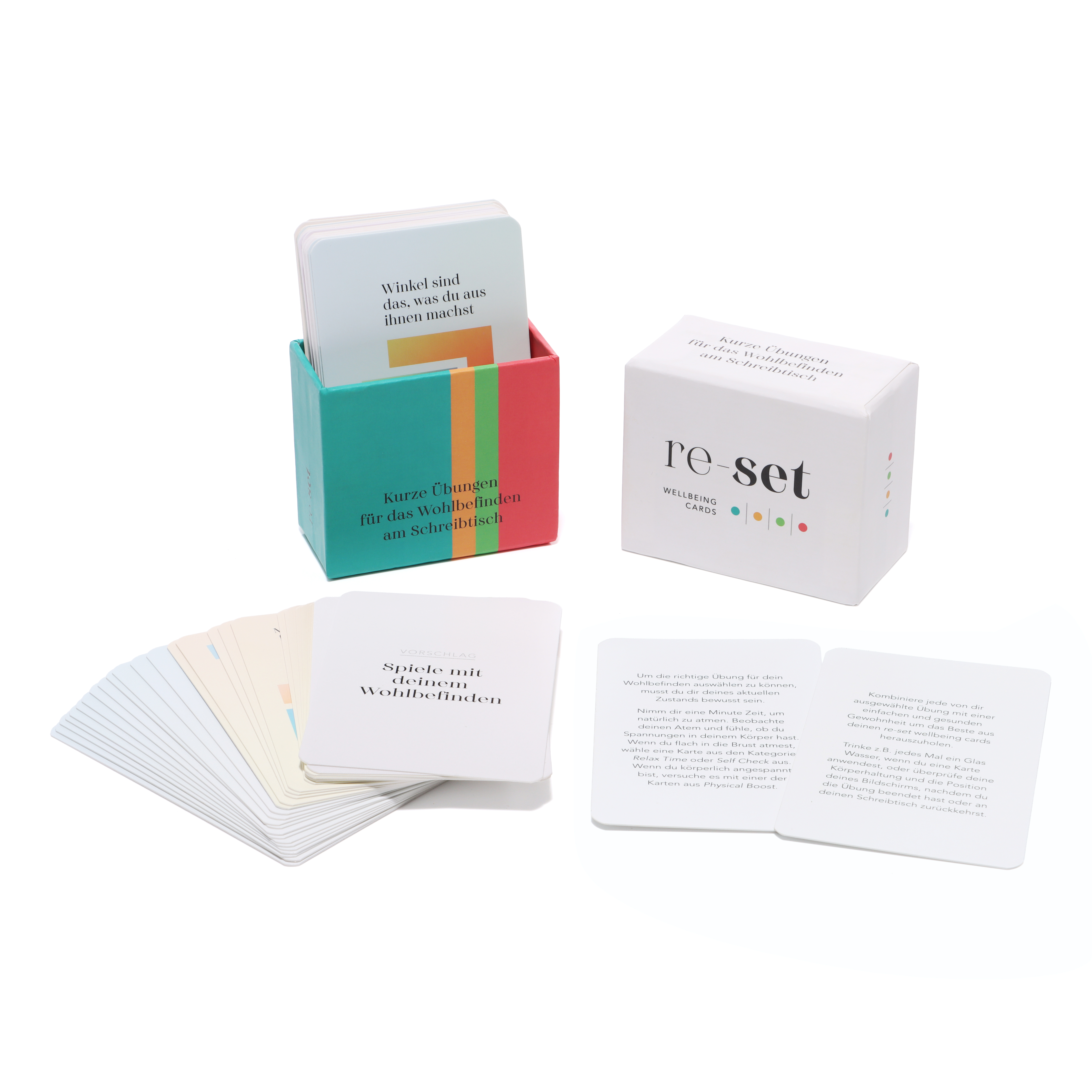 re-set Wellbeing Cards: Mindfulness and Physical Balance in the Daily Office Routine. Made in the EU