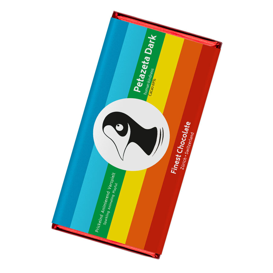 Taucherli Crazy Mixes Organic Chocolate Bar with Crunchy Sugar, 100 g, Swiss Made