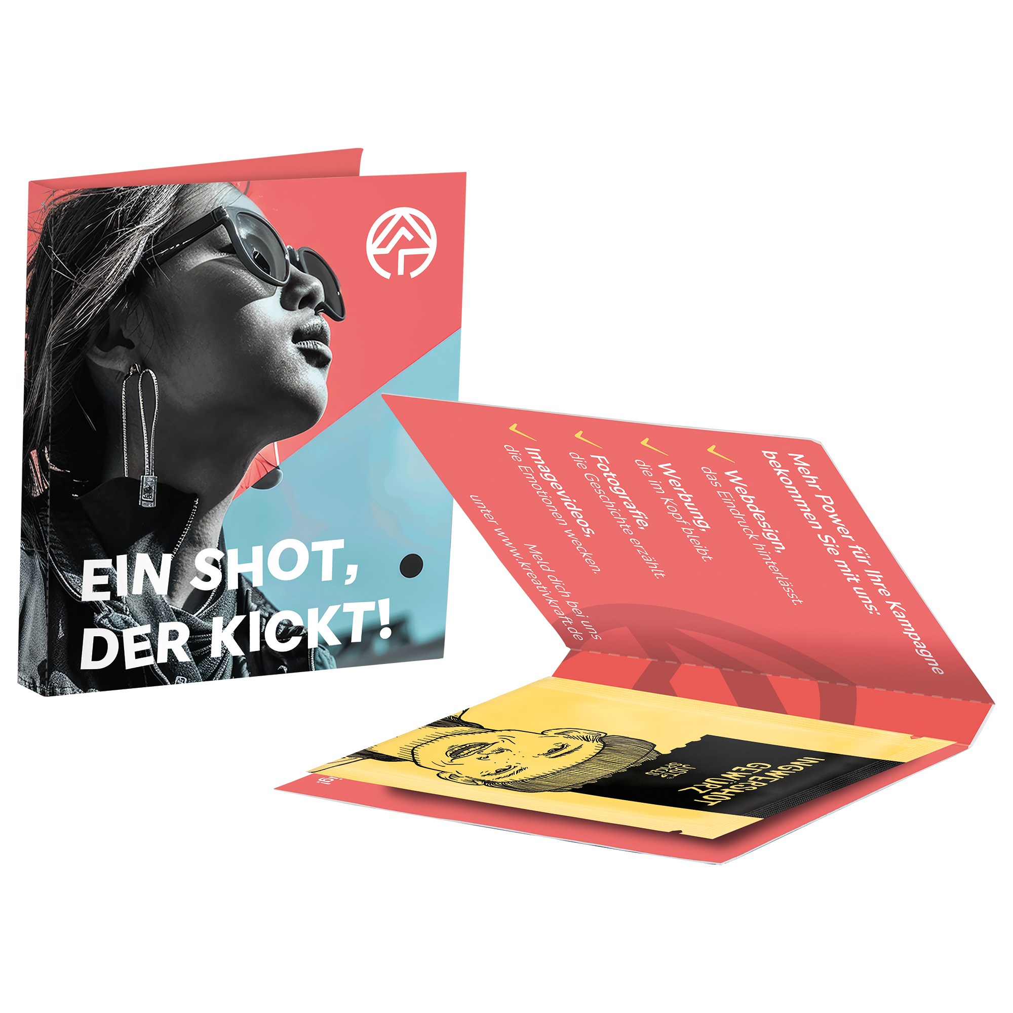 Werbekarte aus FSC Karton Inhalt wählbar
