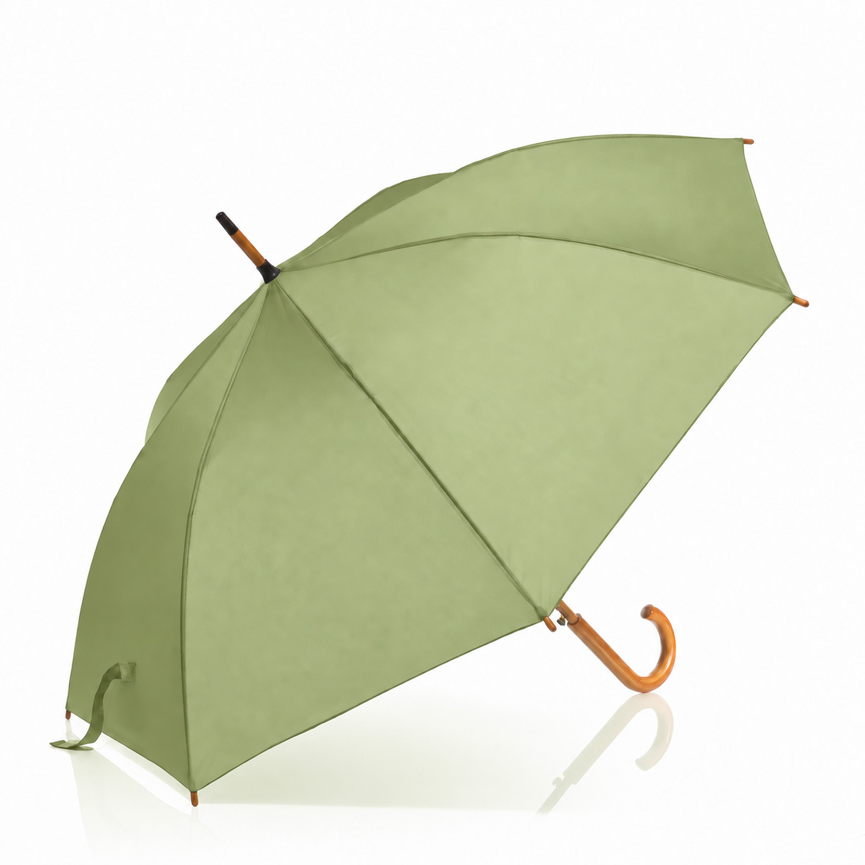 Polyester Pongee/Wooden Umbrella, Ø 120 cm, Windproof & Automatic, Custom Color
