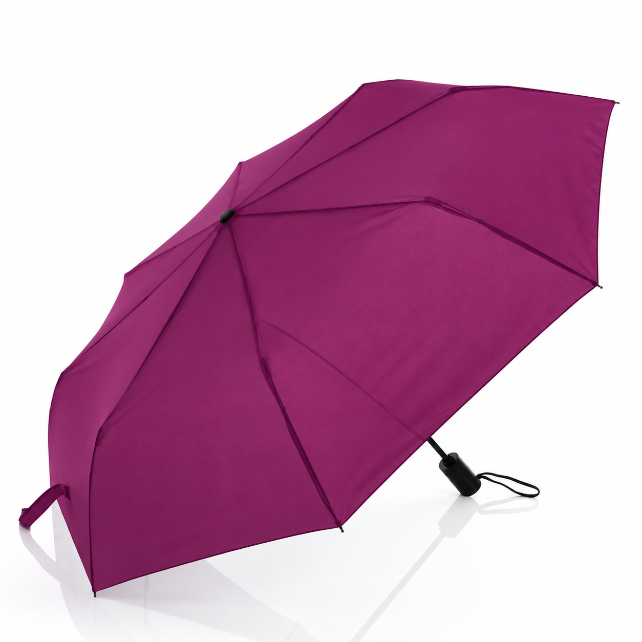 Parapluie de poche en pongee de polyester/fibre de verre, Ø 118 cm, résistant au vent et à double mécanisme automatique, couleur personnalisée