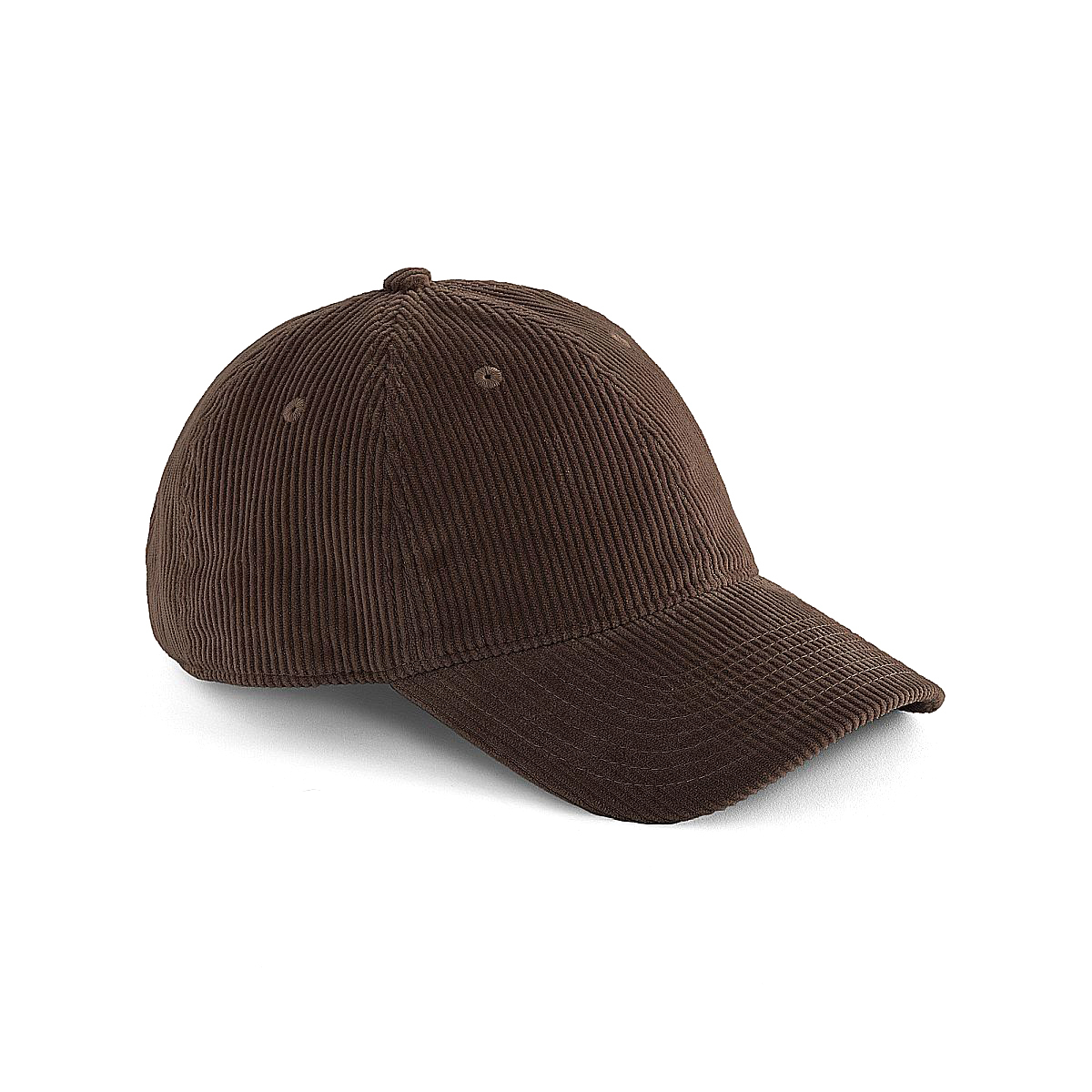 Casquette de baseball Beechfield à 6 panneaux en velours côtelé de coton