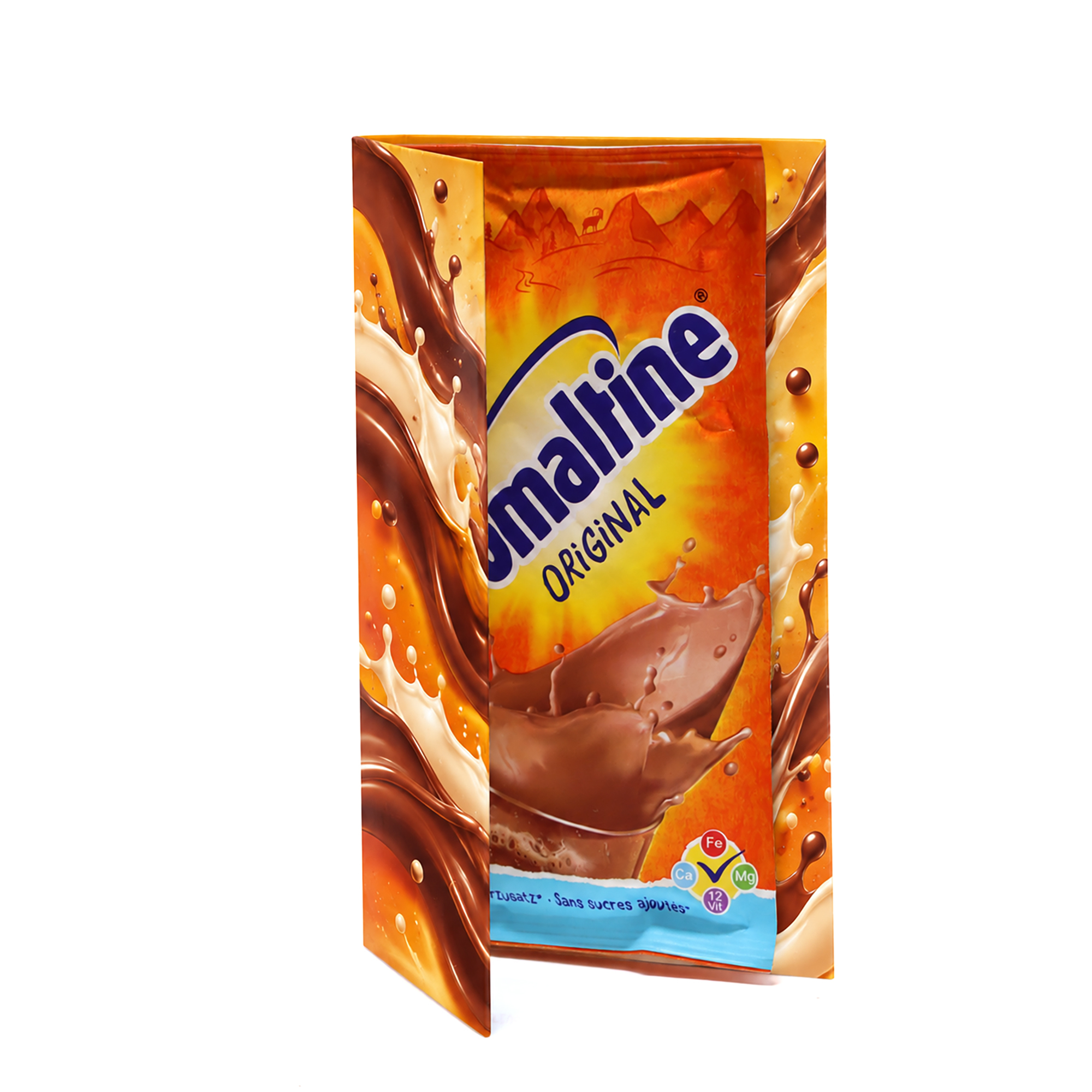 Ovomaltine Original 15 g in a customizable folding card, Swiss Made